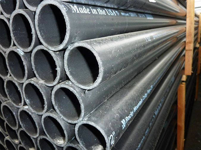 Black commercial plumbing / gas pipes