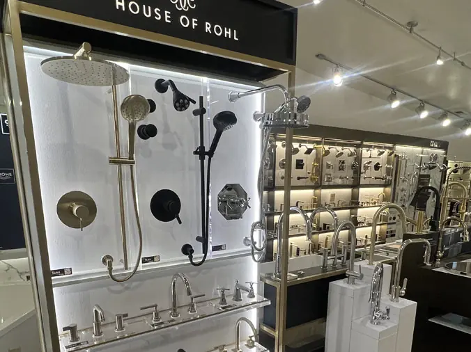 House of Rohr Bath & Shower displat at Heieck Plumbing Supply